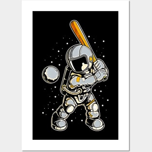 Astronaut Baseball • Funny And Cool Sci-Fi Cartoon Drawing Design Great For Anyone That Loves Astronomy Art Posters and Art